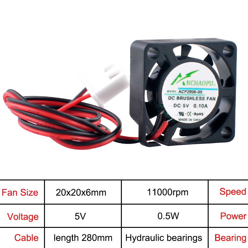 ANCHAOPU ACP2006 2cm 20mm Fan  - Raspberry Pi Water Cooling Kit review and price